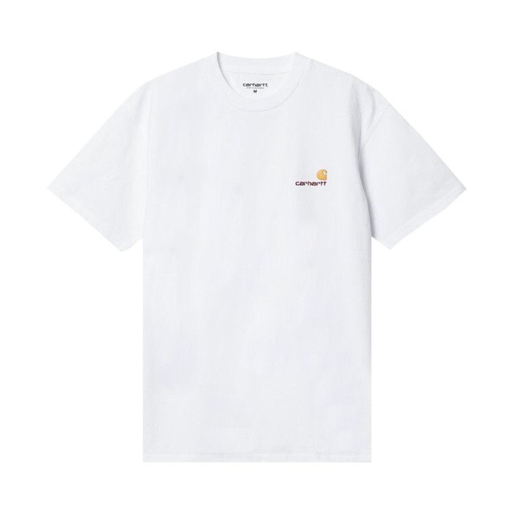 Carhartt Wip Shorts-Sleeve American Script T-Shirt White