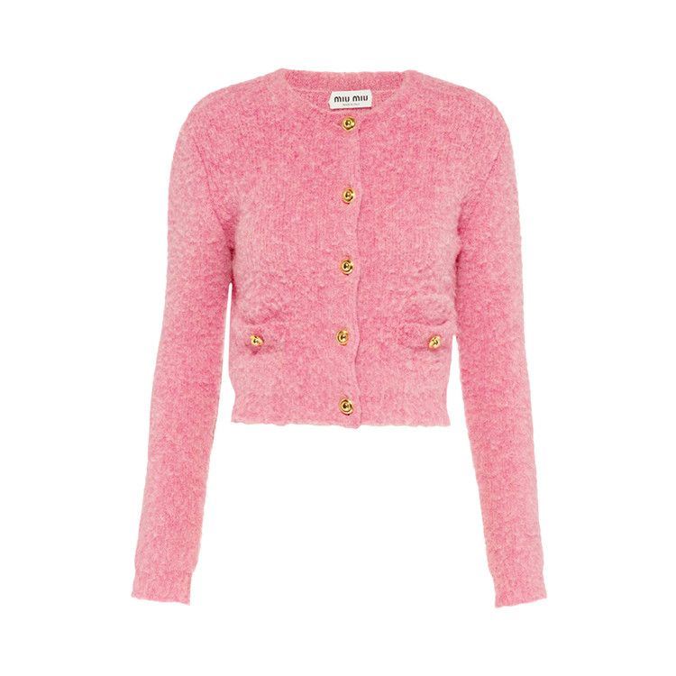Buy Miu Miu Boucle Cardigan 'Pink' - MMF688 12KD F0028 S 231