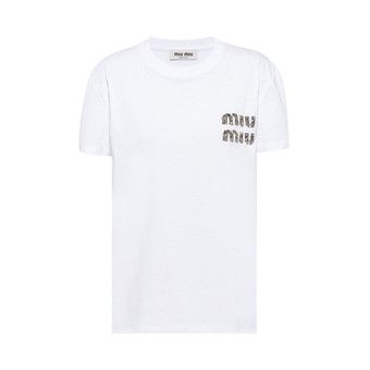 Miu Miu ホワイト Tシャツ XSサイズ - メルカリ