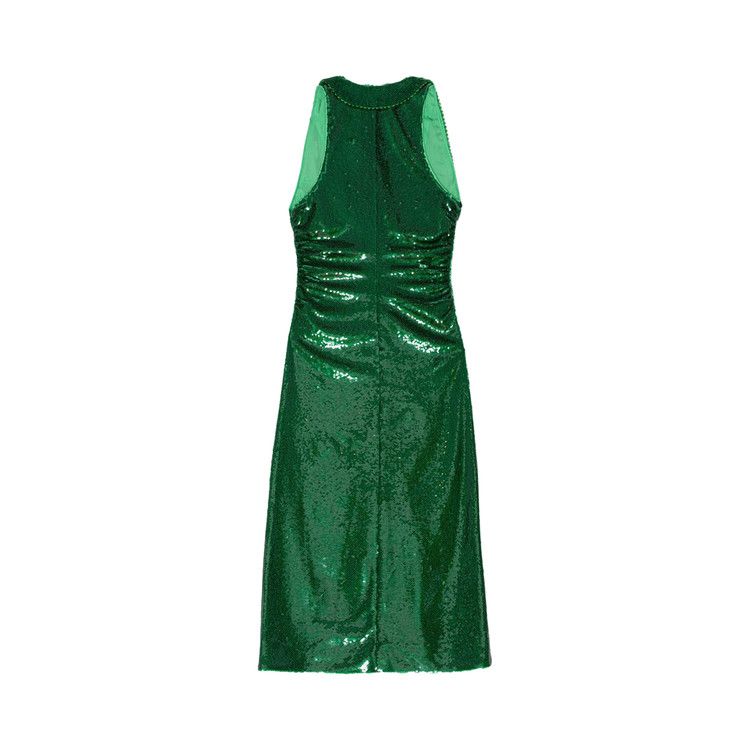 ganni green sequin dress Ganni Light Sequins Midi Dress main image 1