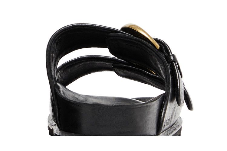 Marine Serre Wmns Leather Birk Sandal 'black'