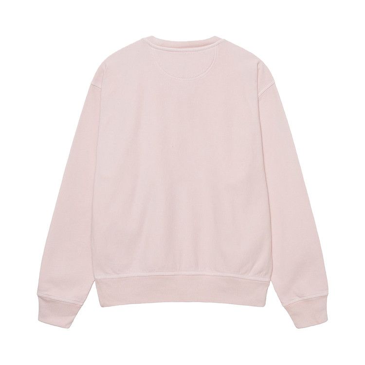 Stussy Overdyed Stock Logo Crew Light Pink