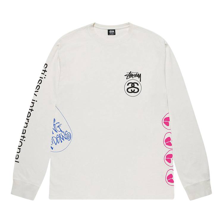 Buy Stussy Test Strike Pigment Dyed Long-Sleeve Tee 'Natural