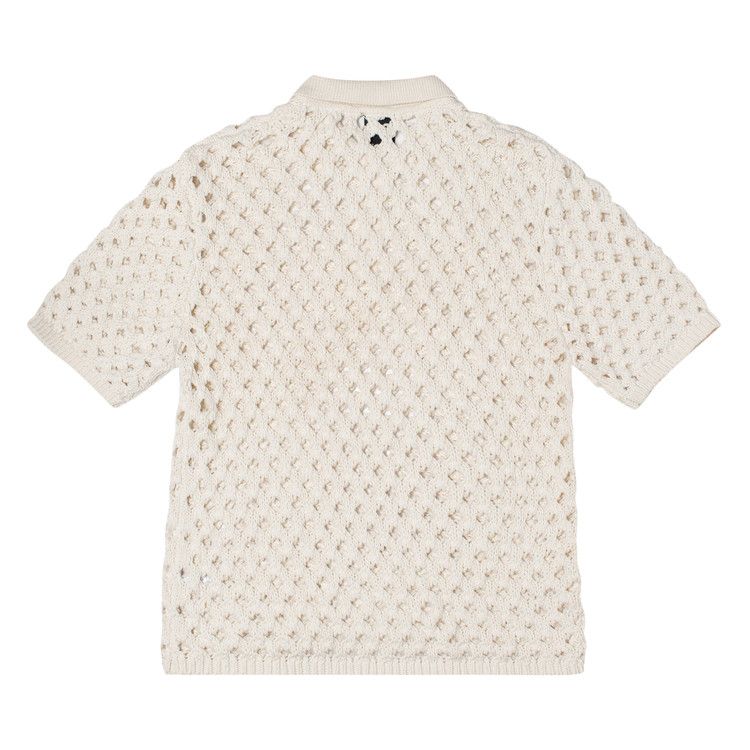 Stussy Big Mesh Polo Sweater 'ivory'