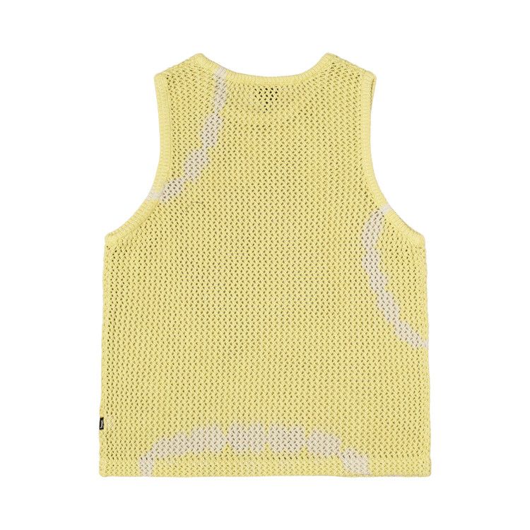 Stussy O'dyed Heavyweight Mesh Tank Tie Dye Yellow