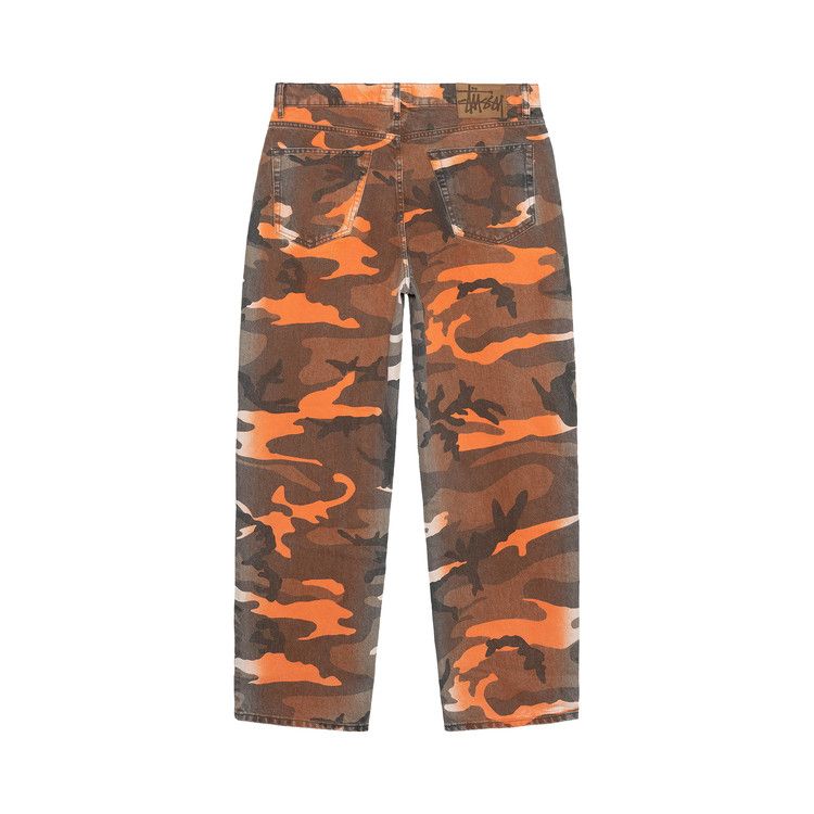 Buy Stussy Spray Dye Big Ol' Jeans 'Orange Camo' - 116617 ORAN | GOAT