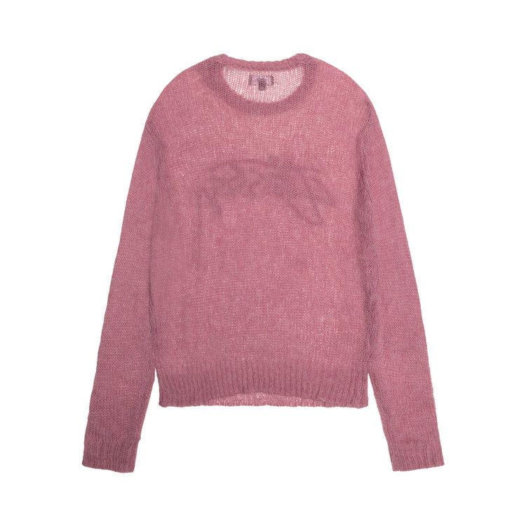 Stussy Loose Knit Logo Sweater Mauve