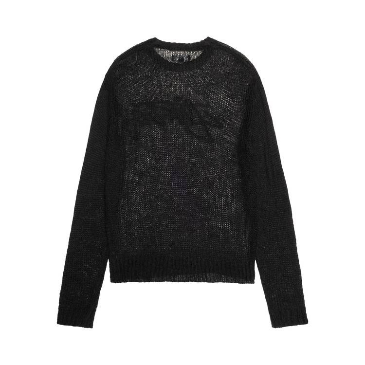 Buy Stussy Loose Knit Logo Sweater 'Black' - 117180 BLAC