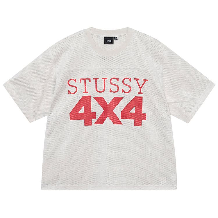 Buy Stussy 4X4 Mesh Football Jersey 'Bone' - 1140329 BONE | GOAT