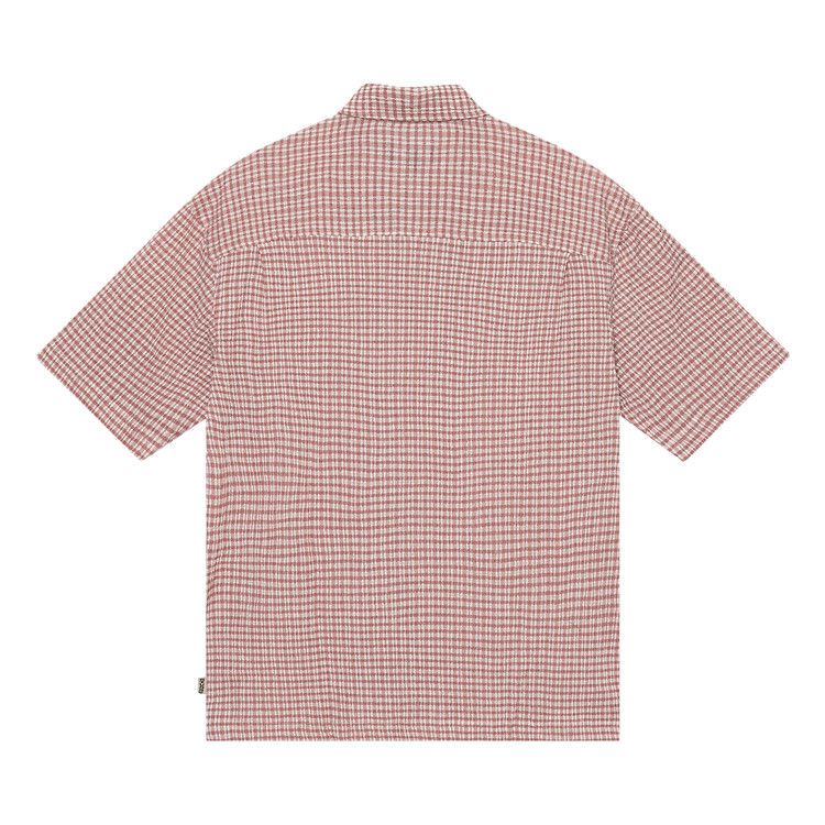 Stussy Wrinkly Gingham Short-Sleeve Shirt 'dusty Rose'