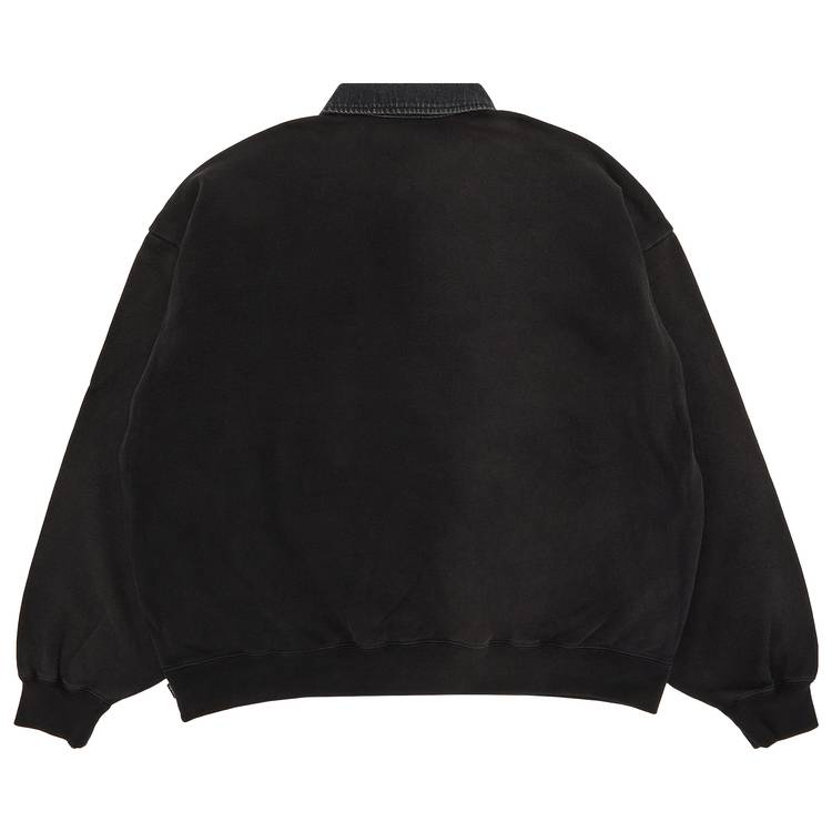 Buy Supreme Denim Collar Half Zip Sweatshirt 'Black' - SS23SW22