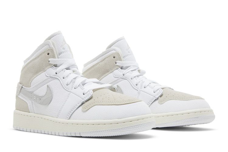 Air Jordan 1 Mid SE Craft Gs Inside Out - White Sail