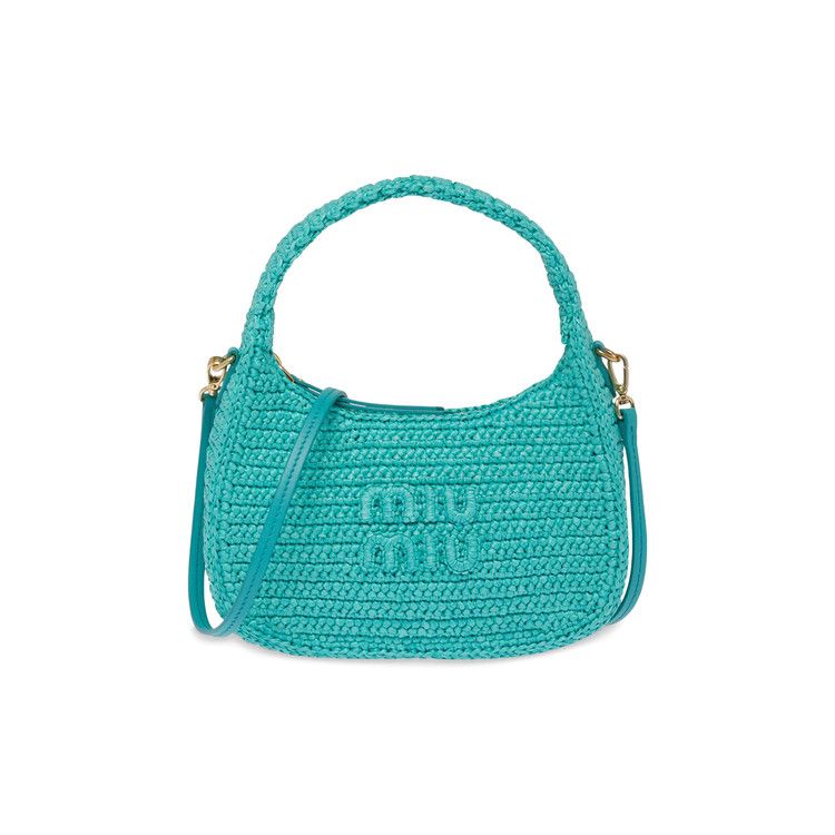 Buy Miu Miu Crochet Top Handle Bag 'Jade Green' - 5BB123