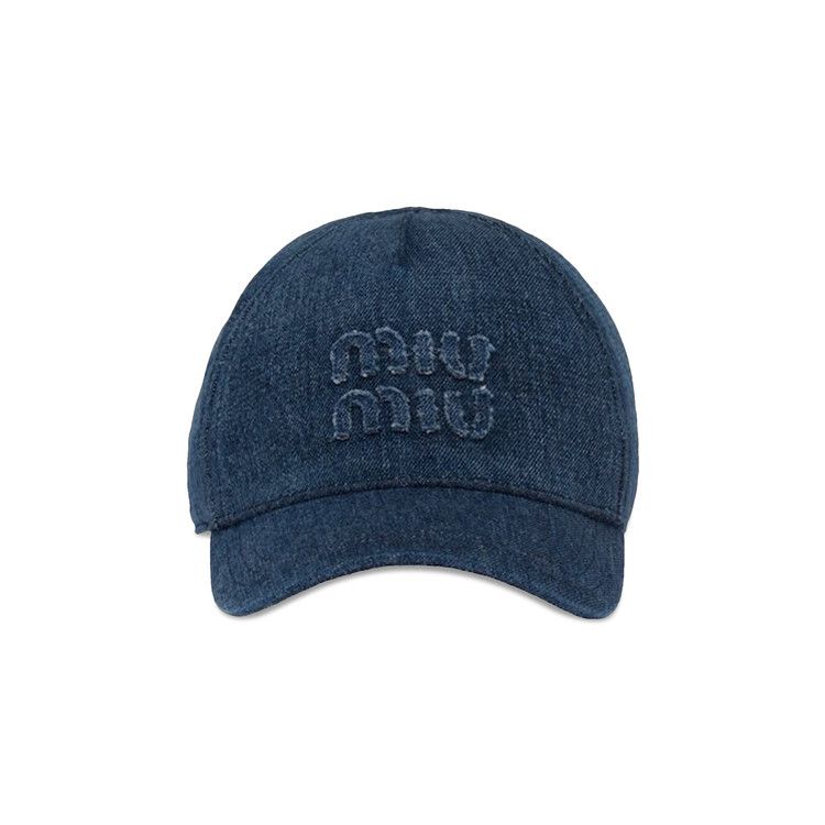 MIU MIU | WASHED DENIM CAP BLUE キャップ 5HC179 2CL4 F0008 ミュウミュウ Miu Miu MIUMIU ベースボールキャップ 5HC179 2CL4