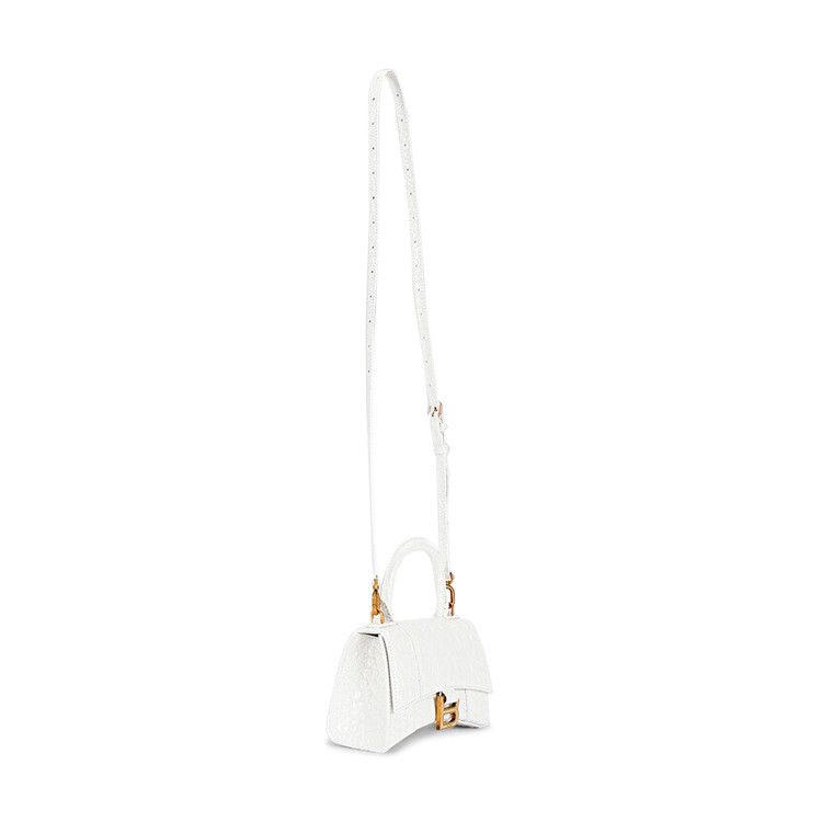 Balenciaga Hourglass XS Top Handle Bag White