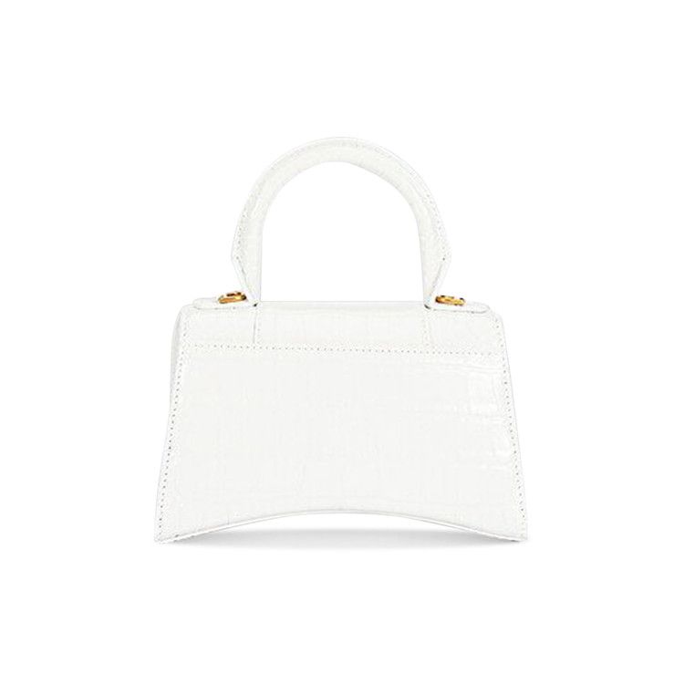 Balenciaga Hourglass XS Top Handle Bag White