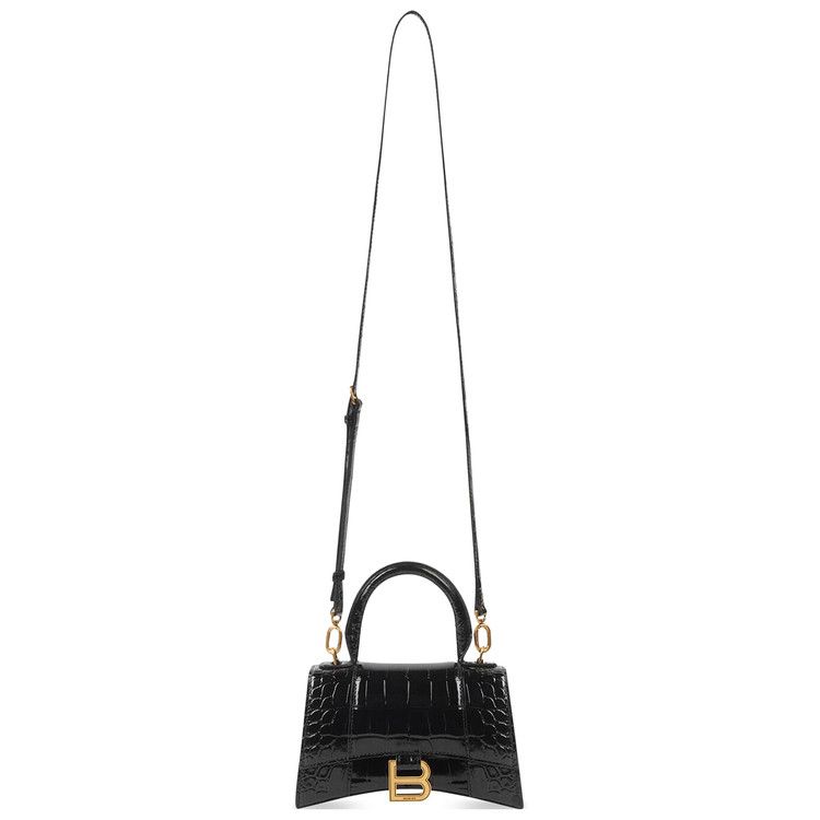 Balenciaga Hourglass XS Top Handle Bag Black