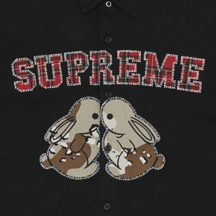 Buy Supreme Bunnies Short-Sleeve Work Shirt 'Black