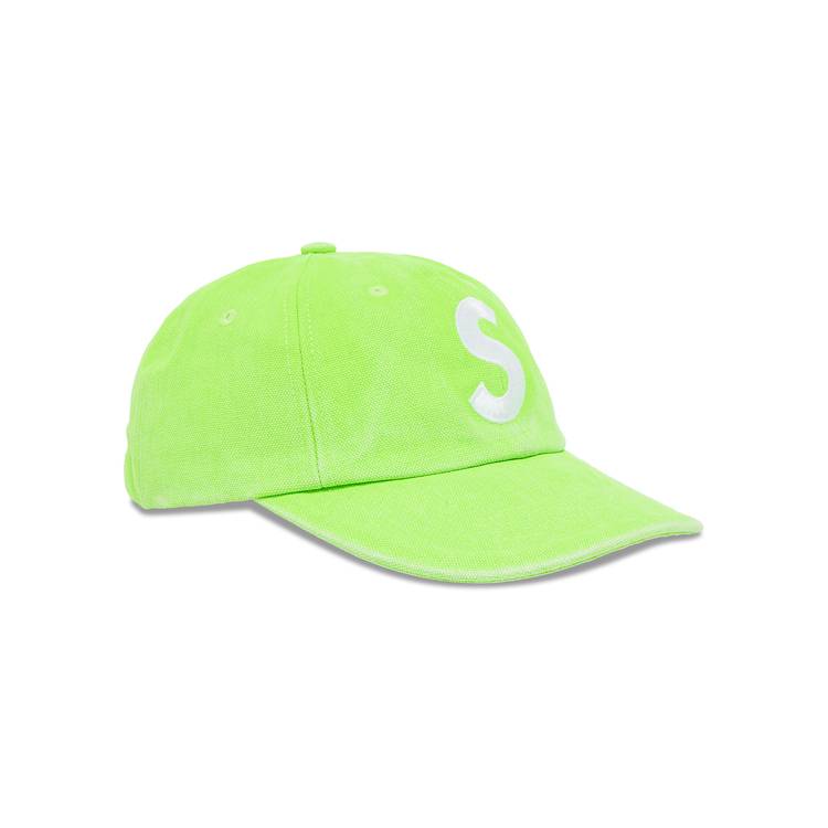 Supreme Pigment Canvas S Logo 6-Panel 'Lime'