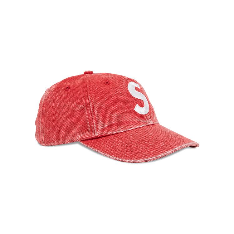 Buy Supreme Pigment Canvas S Logo 6-Panel 'Red' - SS23H117 RED | GOAT