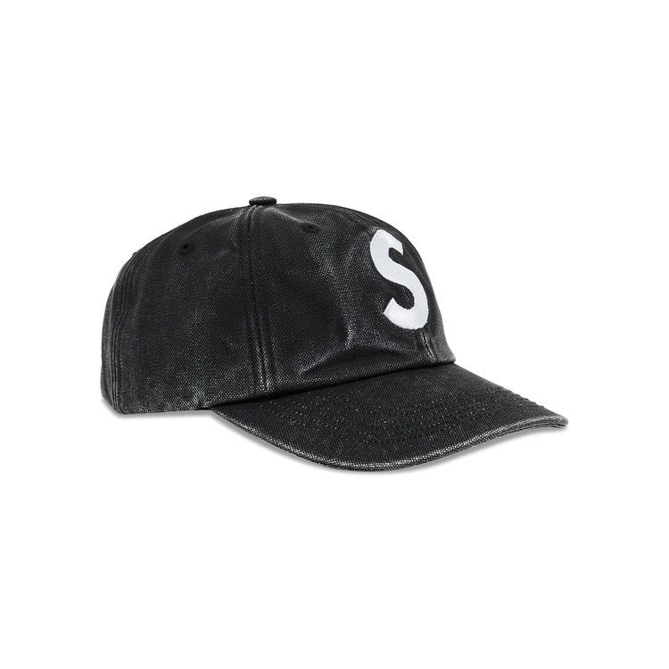 Supreme Washed Chambray S Logo 6 Panel Hat Cap Black SS18 New