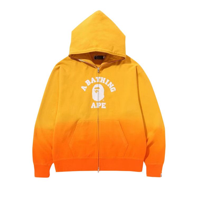 Buy BAPE College Gradation Relaxed Fit Full Zip Hoodie Orange 1J30 115 004 ORANGE GOAT AU