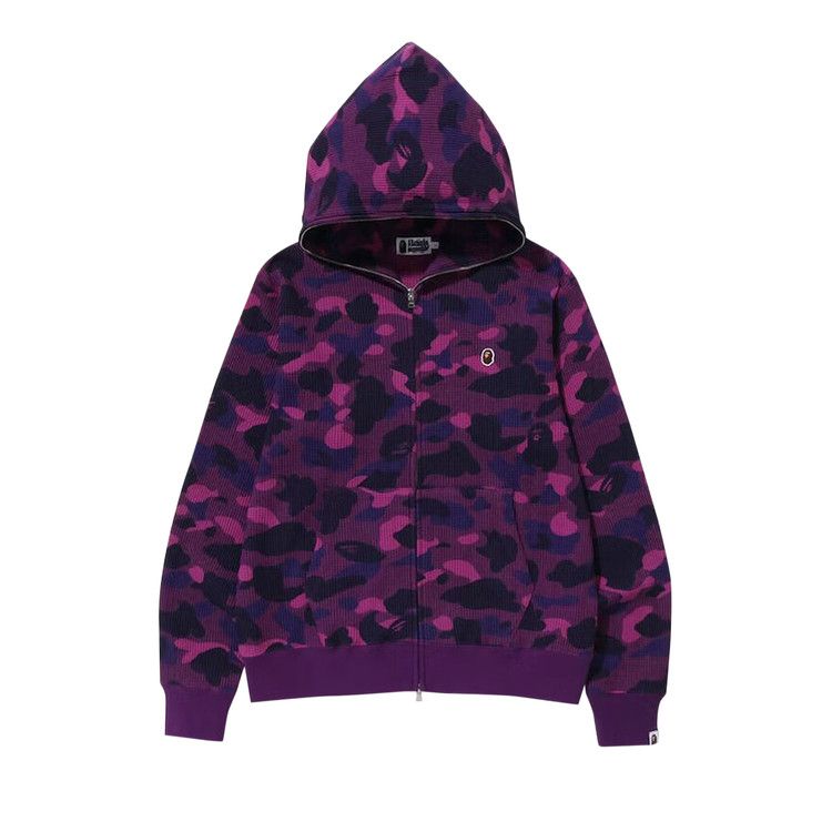 Bape Color Camo Thermal Full Zip Hoodie 'purple'