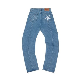 Buy Corteiz C-Star Denim Jeans 'Blue' - 7892 1SS230201CDJ BLUE | GOAT