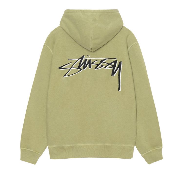 Stussy X Our Legacy Drop Shadow Pigment Dyed Hoodie Tarragon