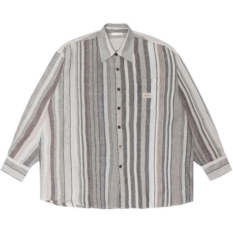 Stussy X Our Legacy Work Shop Borrowed Shirt 'raw Linen Stripe'