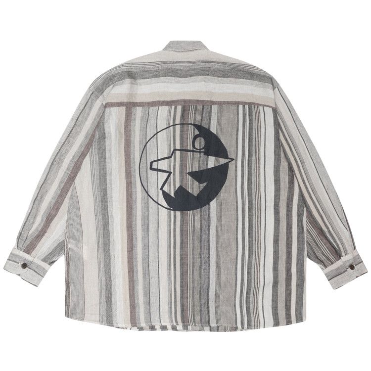 Stussy X Our Legacy Work Shop Borrowed Shirt 'raw Linen Stripe'