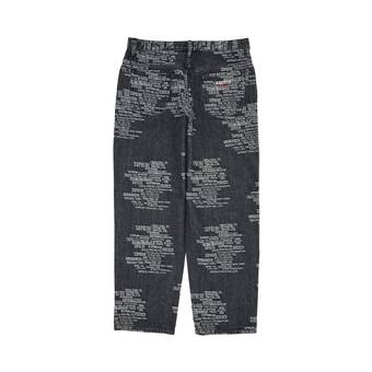 Buy Supreme Trademark Jacquard Baggy Jean 'Washed Black' - SS23P23