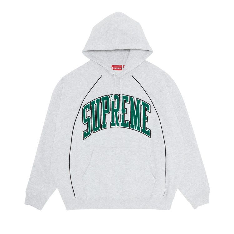 Buy Supreme Boxy Piping Arc Hooded Sweatshirt 'Ash Grey 