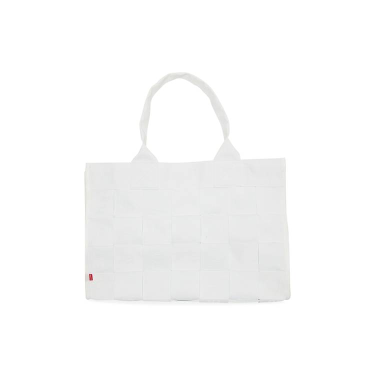 Buy Supreme Woven Large Tote Bag 'White' - SS23B30 WHITE | GOAT UK