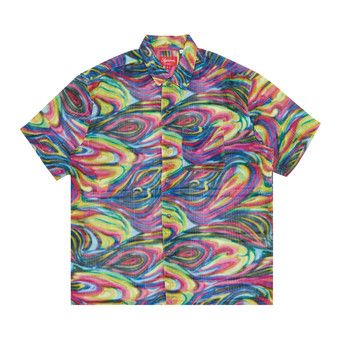 Buy Supreme Mesh Stripe Short-Sleeve Shirt 'Multicolor' - SS23S4