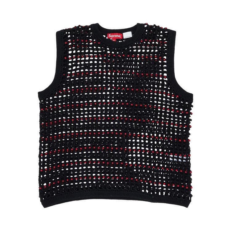 Buy Supreme Beaded Sweater Vest 'Black' - SS23SK19 BLACK