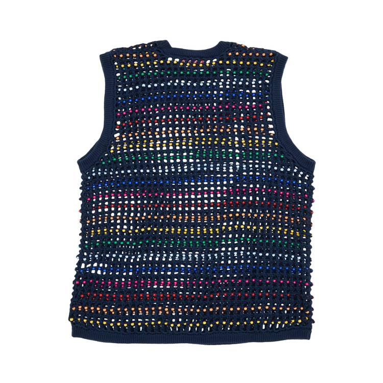 Buy Supreme Beaded Sweater Vest 'Navy' - SS23SK19 NAVY | GOAT