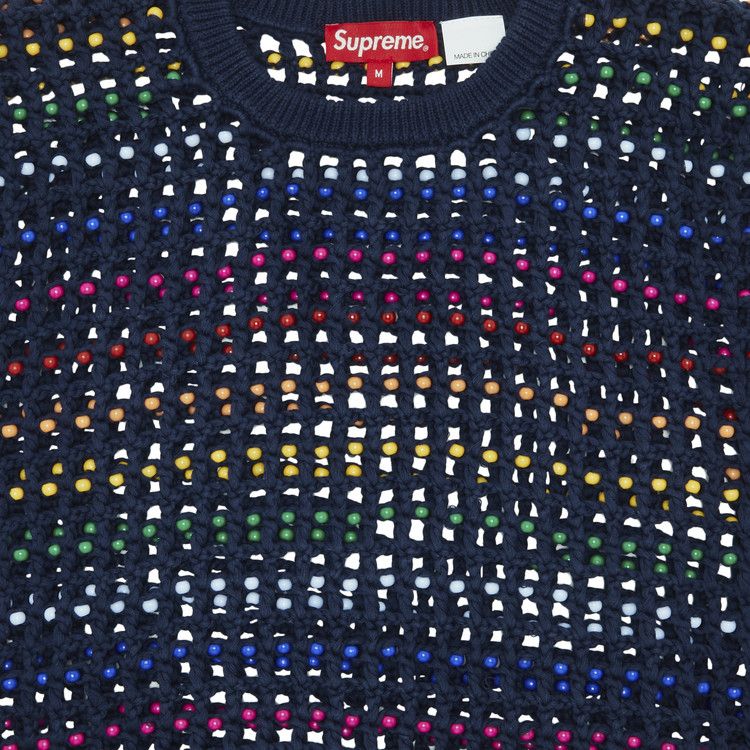 Buy Supreme Beaded Sweater Vest 'Navy' - SS23SK19 NAVY | GOAT