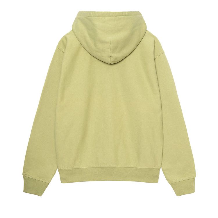 Stussy Stock Logo Zip Hoodie 'pale Green'