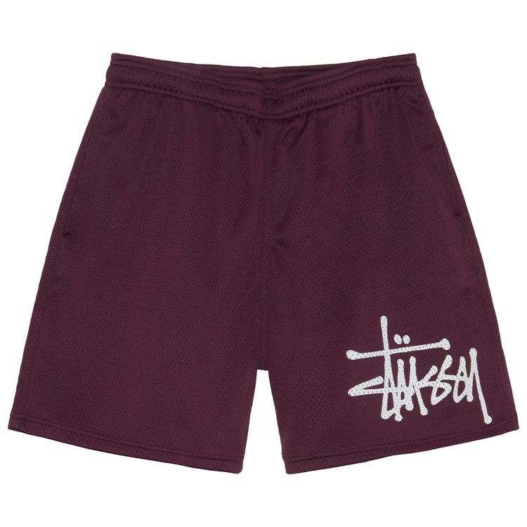 Stussy Big Basic Mesh Shorts Plum Price in India | Culture Circle
