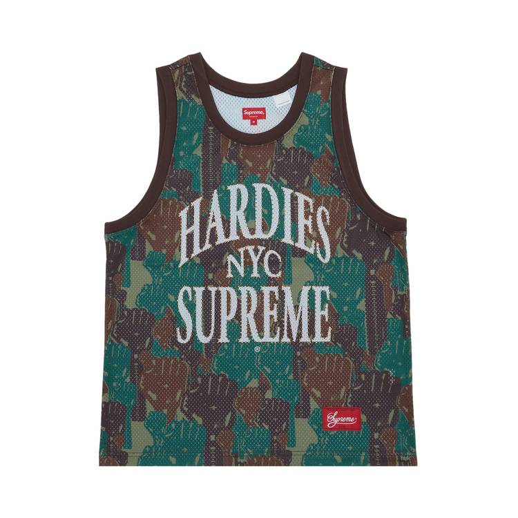 Buy Supreme x Hardies Camo Basketball Jersey 'Green