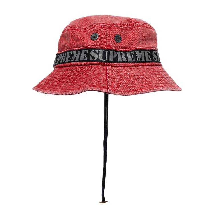 Buy Supreme Stencil Webbing Boonie 'Red' - SS23H64 RED | GOAT CA