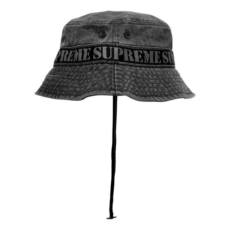 Buy Supreme Stencil Webbing Boonie 'Black' - SS23H64 BLACK