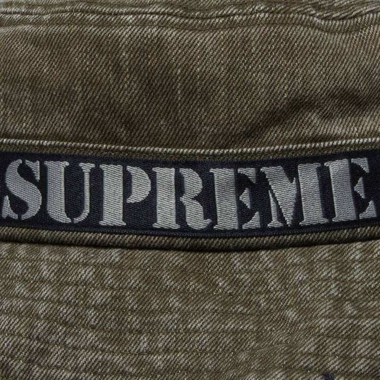 Buy Supreme Stencil Webbing Boonie 'Olive' - SS23H64 OLIVE | GOAT UK