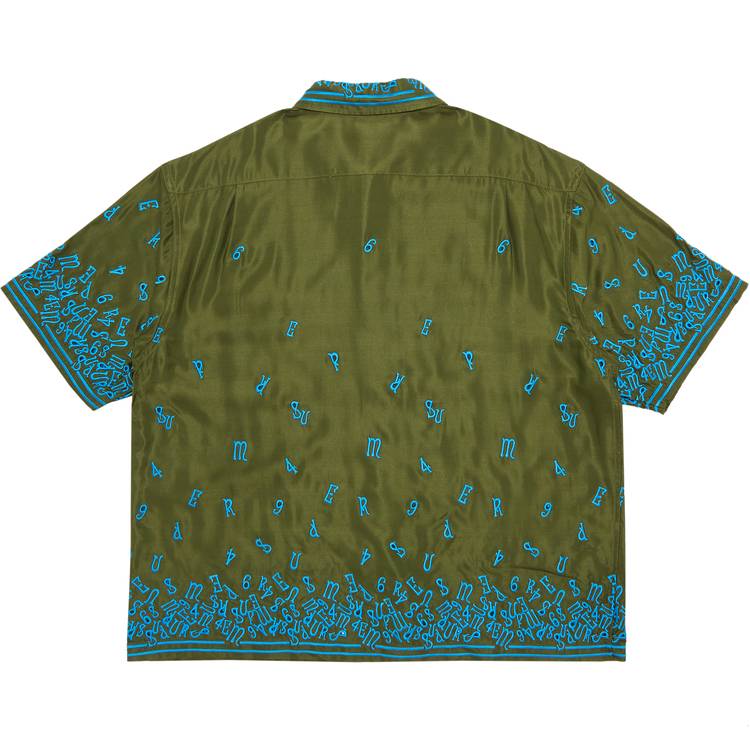 Supreme Nouveau Embroidered Short-Sleeve Shirt 'Olive'