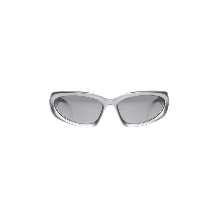 Balenciaga Swift Oval Sunglasses Silver