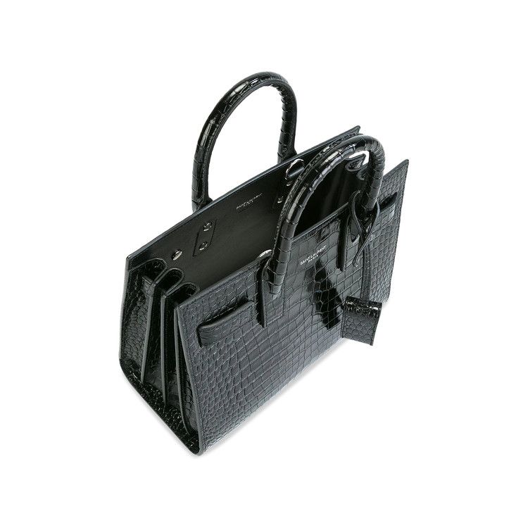 Saint Laurent Sac De Jour Nano Embossed Tote Bag Nero