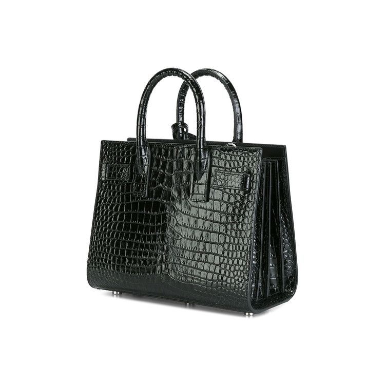 Saint Laurent Sac De Jour Nano Embossed Tote Bag Nero
