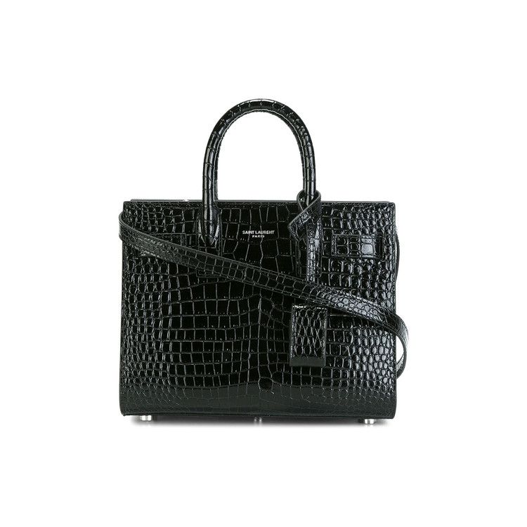 Saint Laurent Sac De Jour Nano Embossed Tote Bag Nero