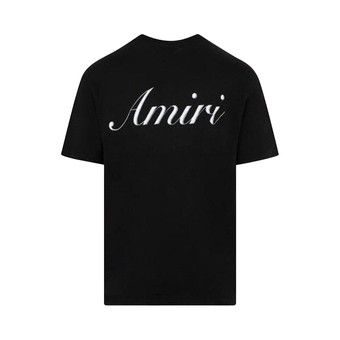 Buy Amiri Script Logo Tee 'Black' - PF23MJL005 001 BLAC | GOAT